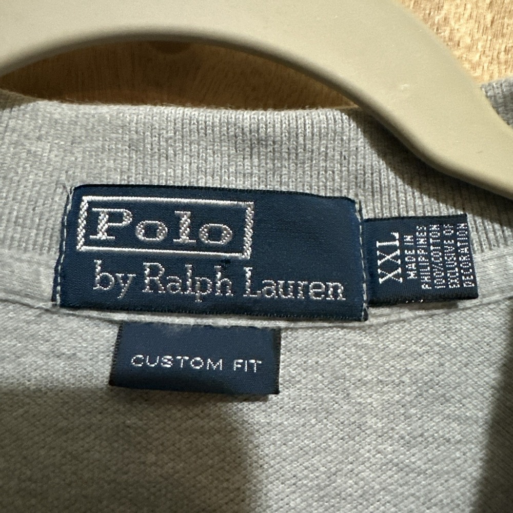 Polo Ralph Lauren Men's Grey Polo Shirt XXL Custom Fit - Picture 3 of 8